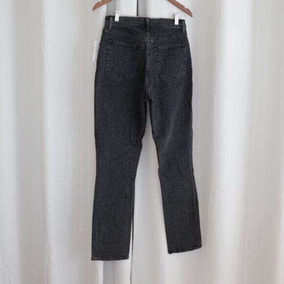 Abercrombie & Fitch Crossover Ultra High Rise 90s Straight Black Jean Sz 28/6 - Picture 3 of 6